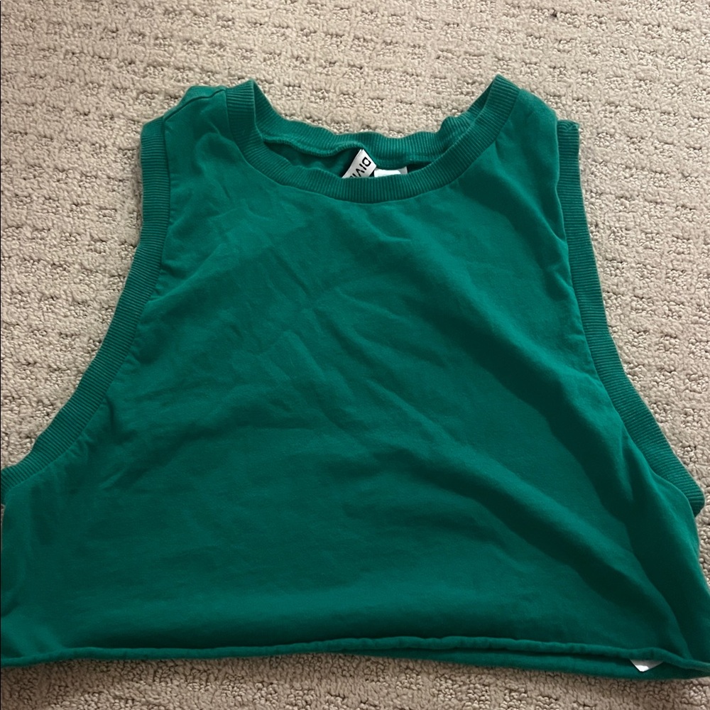 H&M green cropped tank